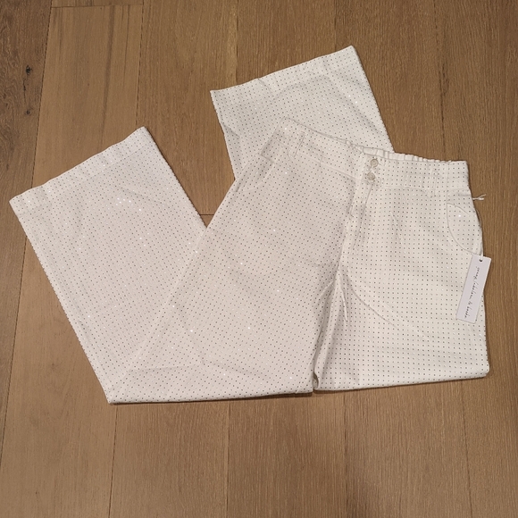 White Sparkle Wide-Leg Pants - Picture 2 of 10
